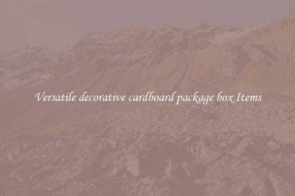 Versatile decorative cardboard package box Items