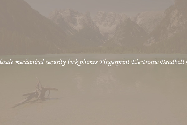 Wholesale mechanical security lock phones Fingerprint Electronic Deadbolt Door 
