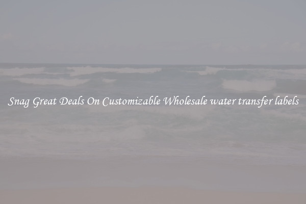 Snag Great Deals On Customizable Wholesale water transfer labels