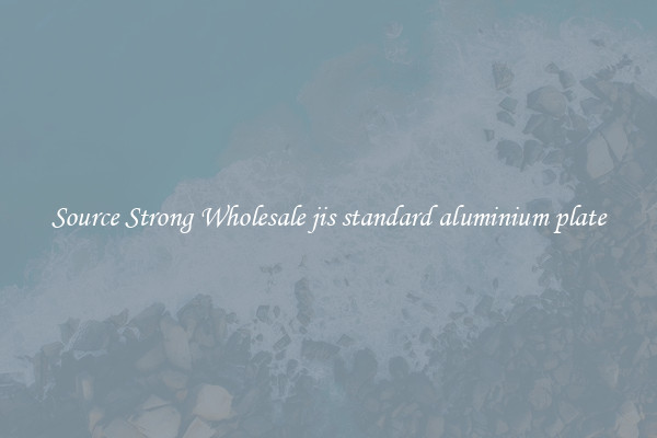 Source Strong Wholesale jis standard aluminium plate