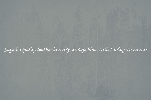 Superb Quality leather laundry storage bins With Luring Discounts